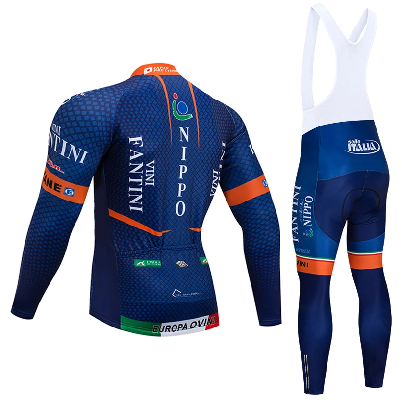 Новая команда VINI Велоспорт Джерси нагрудники брюки комплект Ropa Ciclismo мужские зимние термальность флис pro велосипед куртка Майо Одежда