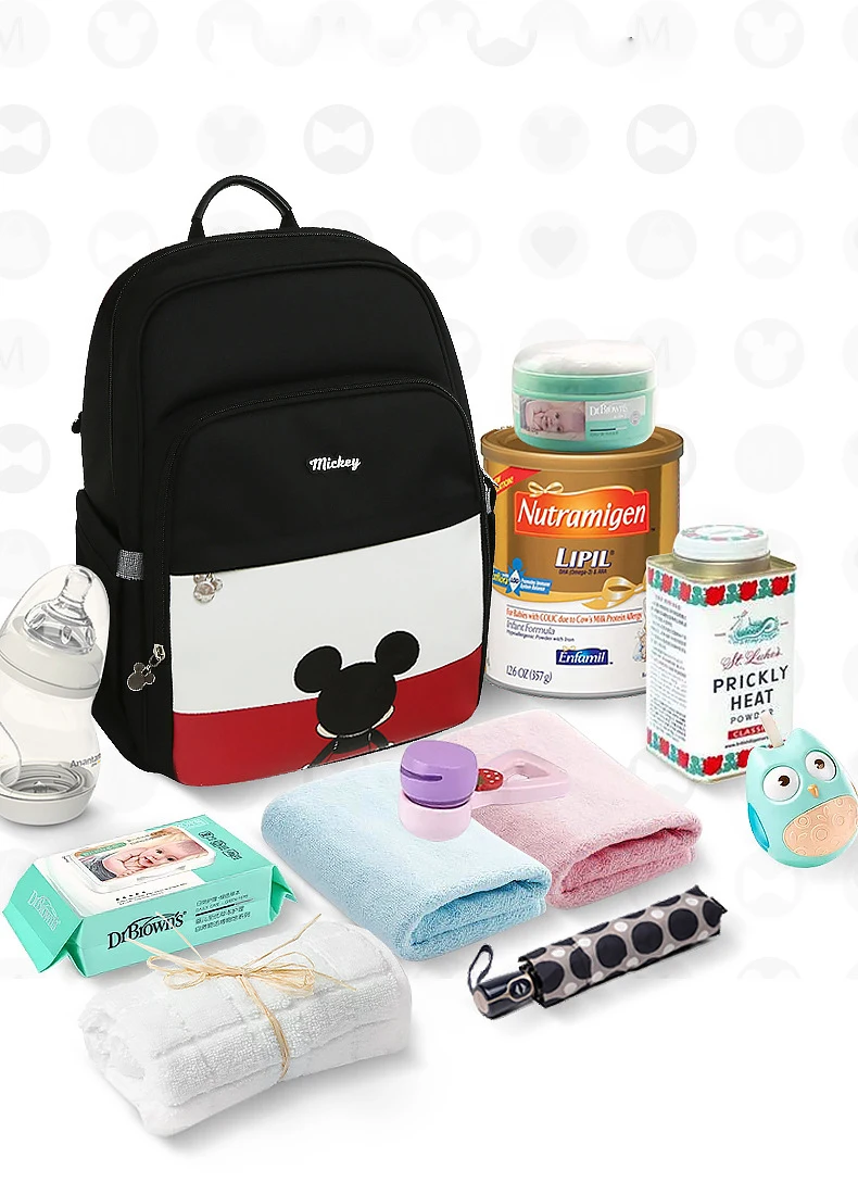 Сумка для детских подгузников от disney, модная, для мам, для беременных, USB, с подогревом, сумка для подгузников, рюкзак для путешествий, дизайнерская коляска, сумка для ухода за ребенком, новинка