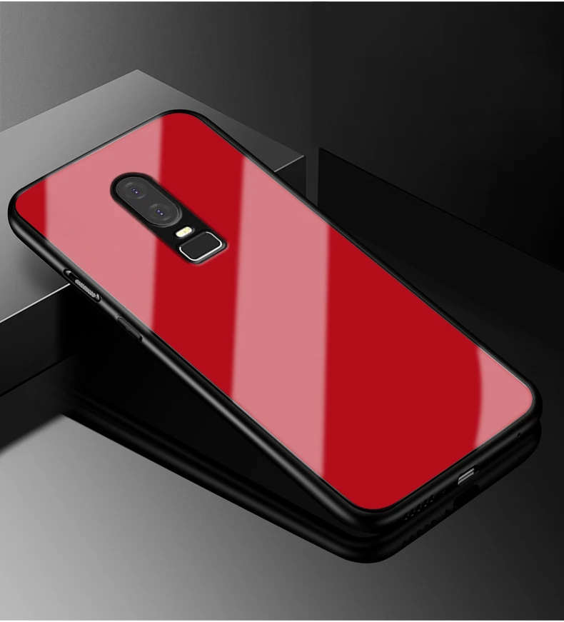

50pcs/lot Tempered Glass Silicone Phone back case For Oneplus 7 pro 6 6T 5T