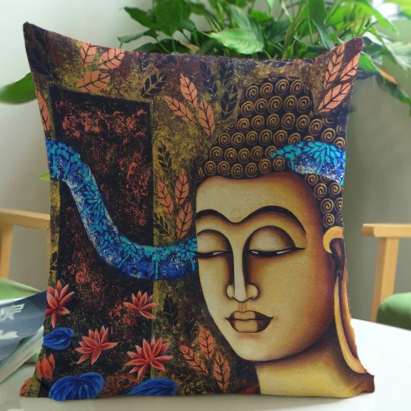 Искусственная Будда Бодхисаттва узор религиозная вера принт накидка на подушку