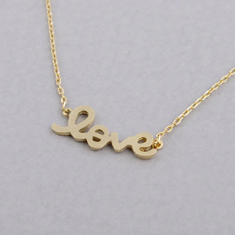 30pcs/Lot Gold Color Letter Pendant LOVE Necklace Best Valentine's Day Couple Gift Free Shipping Wholesale | Украшения и