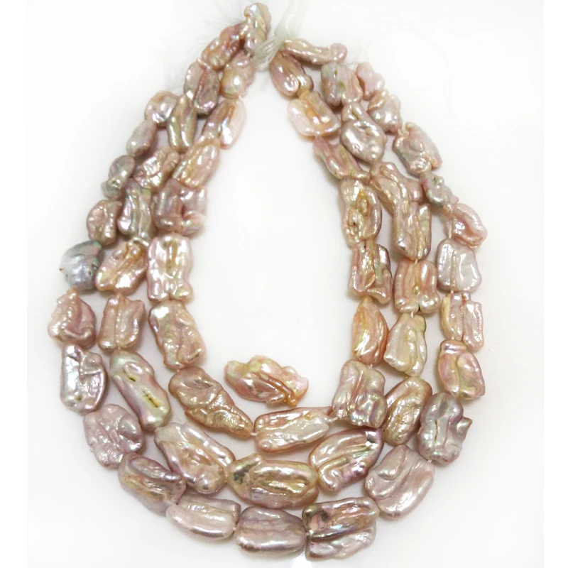 16 дюймов 20-25 мм Натуральная Лаванда френвода барокко бива жемчуг россыпью нити