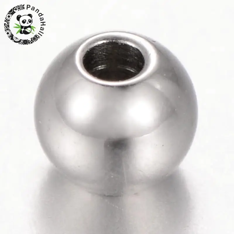 

200pcs Round 304 Stainless Steel Beads 5mm, Hole: 1.5mm