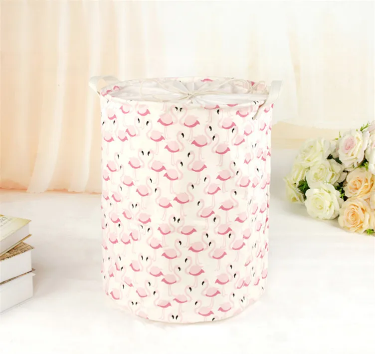 Популярные Геометрические сумки для хранения фламинго на шнурке 35*45 см Складные