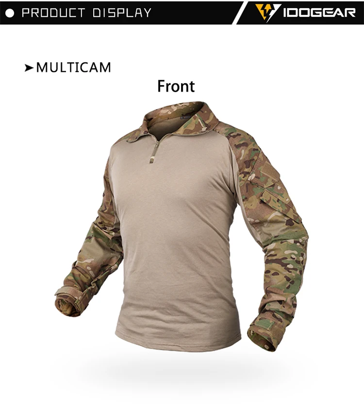 IDOGEAR Ghillie костюм боевой G3 тактическая рубашка Охота страйкбол одежда военная Камуфляж Мультикам черный 3101