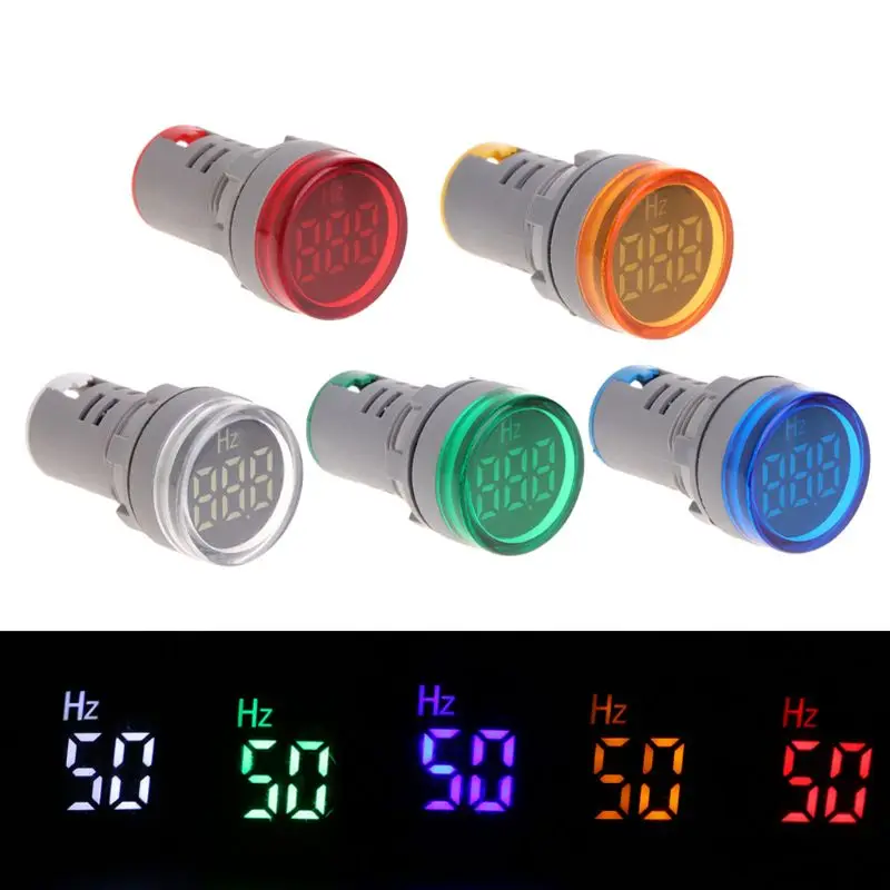 

22mm LED Digital Display Electricity Hertz AC Frequency Meter Indicator Signal Lamp Lights Tester
