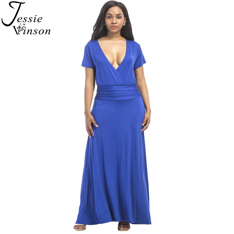 Джесси Винсон элегантный для женщин Большие размеры v образным вырезом короткий