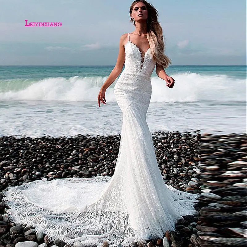 LEIYINXIANG Новое поступление популярное свадебное платье невесты Vestido De Noiva Sereia халат