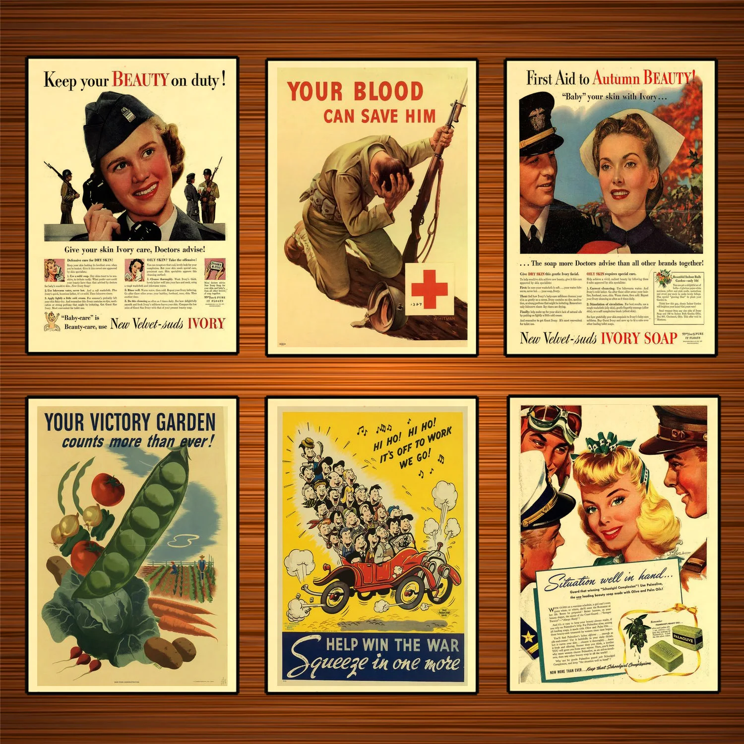 Винтажный Американский пропагандистский постер времен 2 мировой войны с