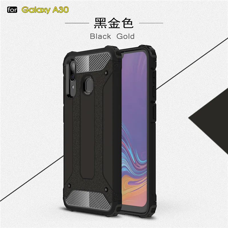 Чехол для телефона Samsung Galaxy A30 противоударный мягкий силиконовый + жесткий