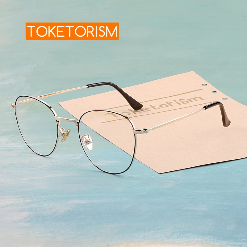 

Toketorism Classic Eyeglass Frame for Women Anti Blue Light Computer Glasses for Unisex 2181