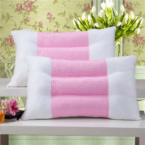 pink and white 1pc 1 шт. серый и белый Кассия или Лавандовая подушка здоровье шеи уход за головой спальное постельное белье массаж шеи подушки наполнитель-полиэстр - Цвет: pink and white 1pc