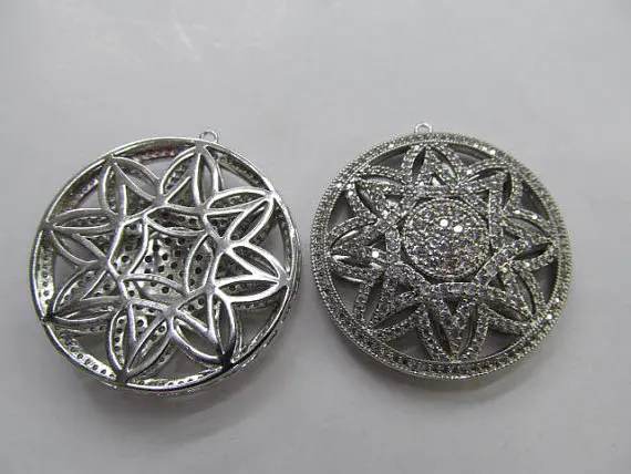 Бесплатная доставка-AAA класс 35 мм 2 шт паве металлическая распорка и кубический