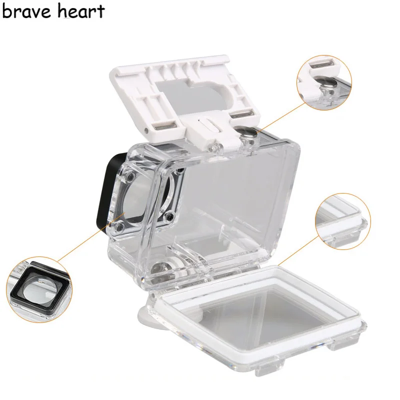Brave heart сумка для камеры Водонепроницаемый Чехол, Bluetooth пульт дистанционного управления селфи палка монопод для Xiaomi YI 4k 2 камера аксессуары