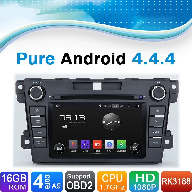 Для Mazda CX 7 Pure Android 4.4.4 Авто Радио автомобильный DVD плеер для CX7 2012|player mpeg4|player freeplayer mkv
