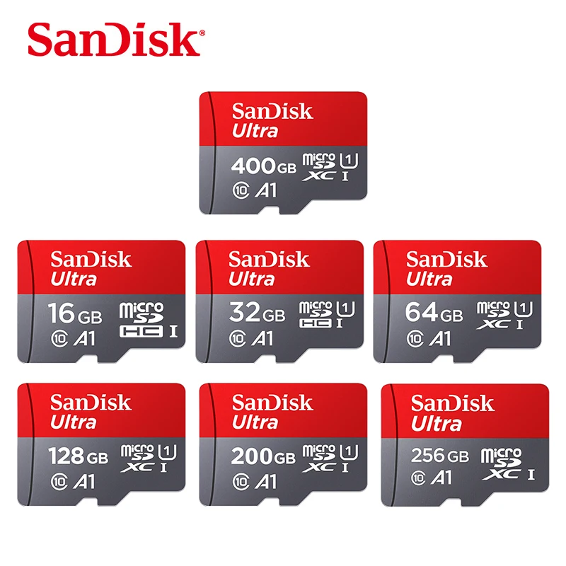 SanDisk A1 карта памяти 400 Гб 256 ГБ 200 128 64 98 МБ/с./с 32 Micro sd класс 10 UHS 1 флэш Microsd для