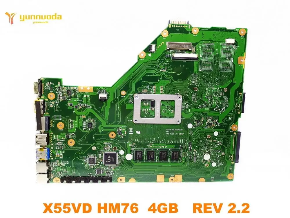 Оригинальная материнская плата для ноутбука ASUS X55VD HM76 4 Гб REV 2 протестирована