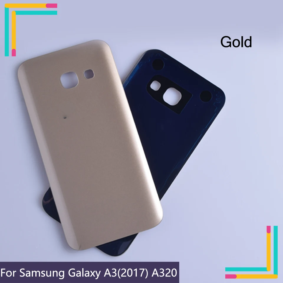 50 шт./лот для Samsung Galaxy A3 2017 a320 A320F A320Y корпус крышка батареи задняя чехол дверь шасси