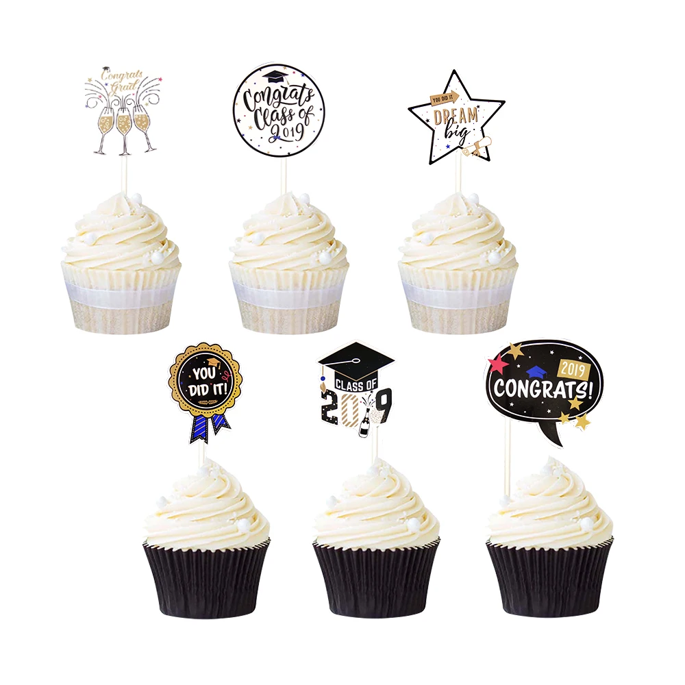 2019 Graduation Party Cupcake Topper Congrats Grad Class of Cake Decoration -pack 24 | Дом и сад