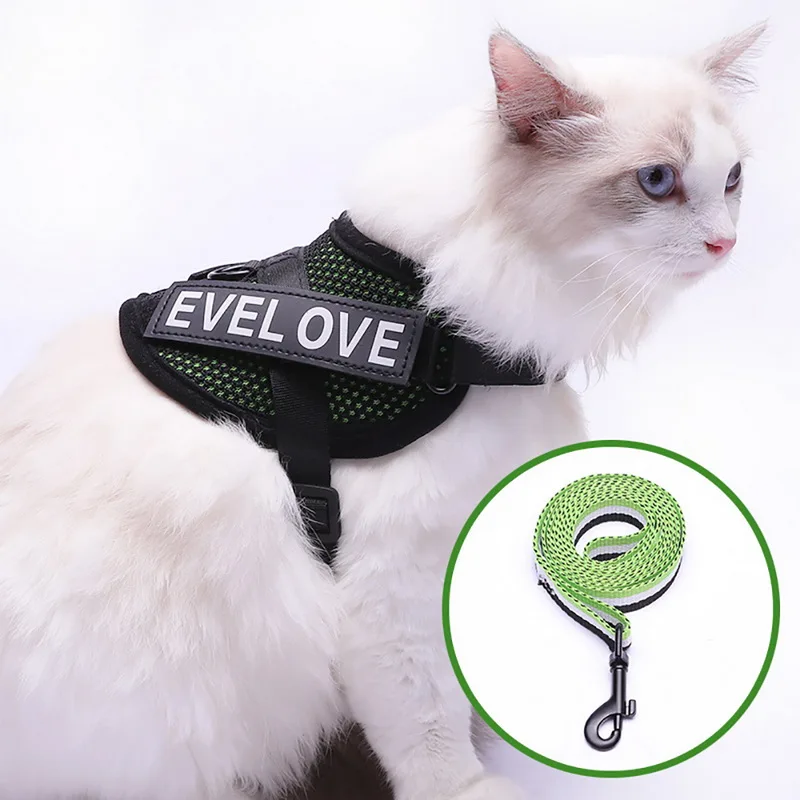 Hoomall Мягкий Нейлоновый Поводок для кошек набор дышащих сетчатых регулируемых