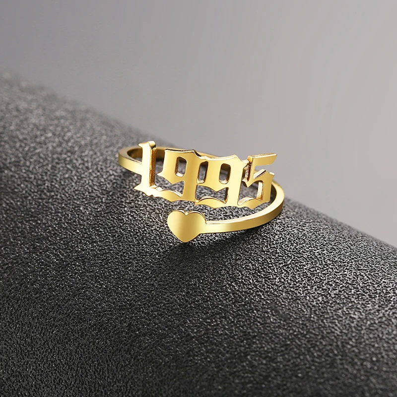 Начальный год кольцо из нержавеющей стали кольца для мужчин и женщин юбилейные