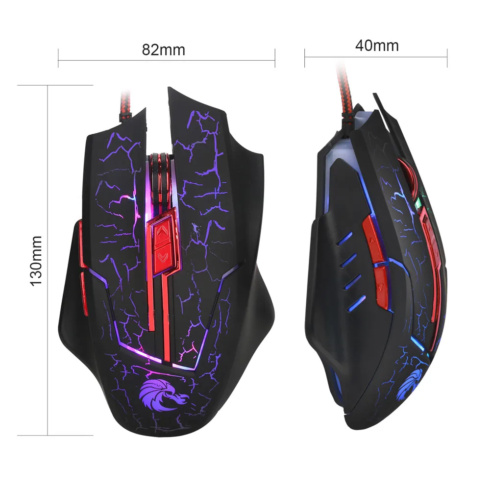 EPULA 2019 модная Проводная офисная игровая мышь 5500 точек/дюйм Оптическая USB для ПК