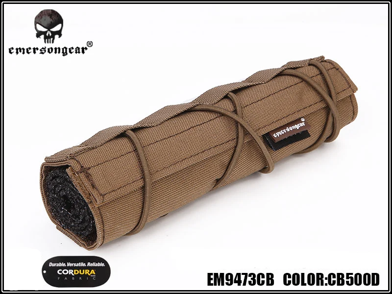 CB Emerson 18 см страйкбол подавитель крышка Emersongear Тактический аксессуар Quick Release CP подавитель Чехол Molle - Цвет: CB