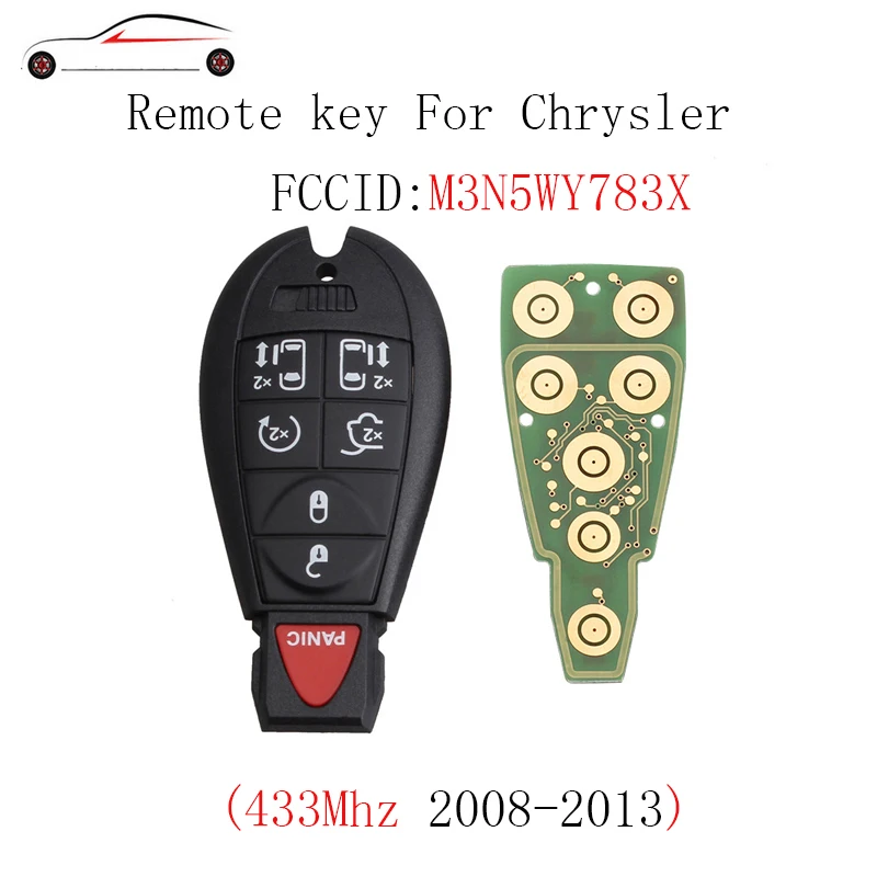 GORBIN 7BT 433 МГц запасной Fobik смарт брелок без ключа для Chrysler Dodge 2008 2015 M3N5WY783X