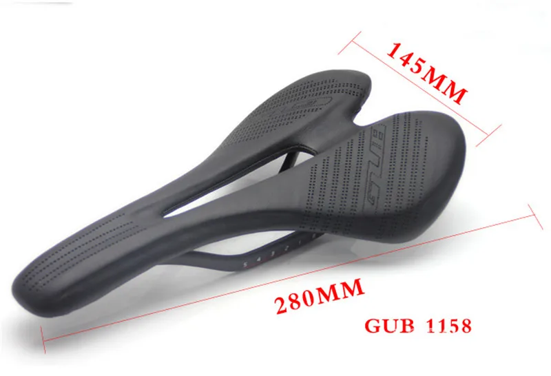 

GUB 1158 Carbon Fiber Saddle MTB Mountain Road Bike Lightweight Breathable Seat Cushion Bike 280 x 145mm Seat Pad