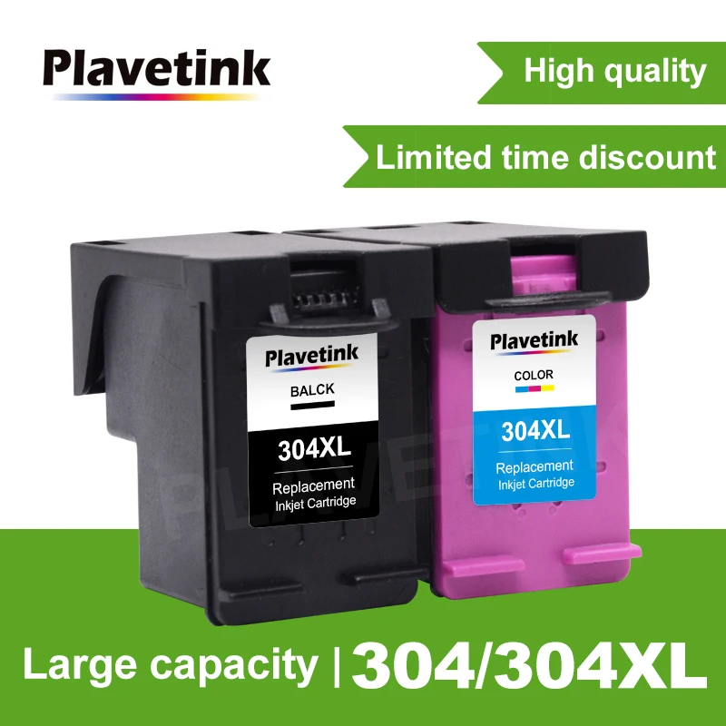 Чернильный картридж Plavetink для HP 304 304xl совместимый с Deskjet 3720 3721 3723 3724 3730 3732 3752 3755