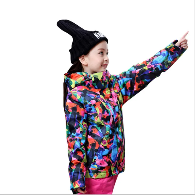 Gsou Snow Brand Girls Ski Jacket Waterproof Kids Skiing Jackets Winter Outdoor Children Sport Suit High Quality Coat | Спорт и