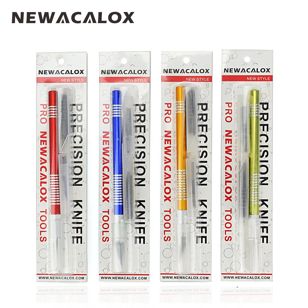 NEWACALOX 19 шт., прецизионный нож для хобби, лезвия из нержавеющей стали для рукоделия, ремонта печатных плат, кожаных пленок, ручка для инструментов, многоцелевой, сделай сам