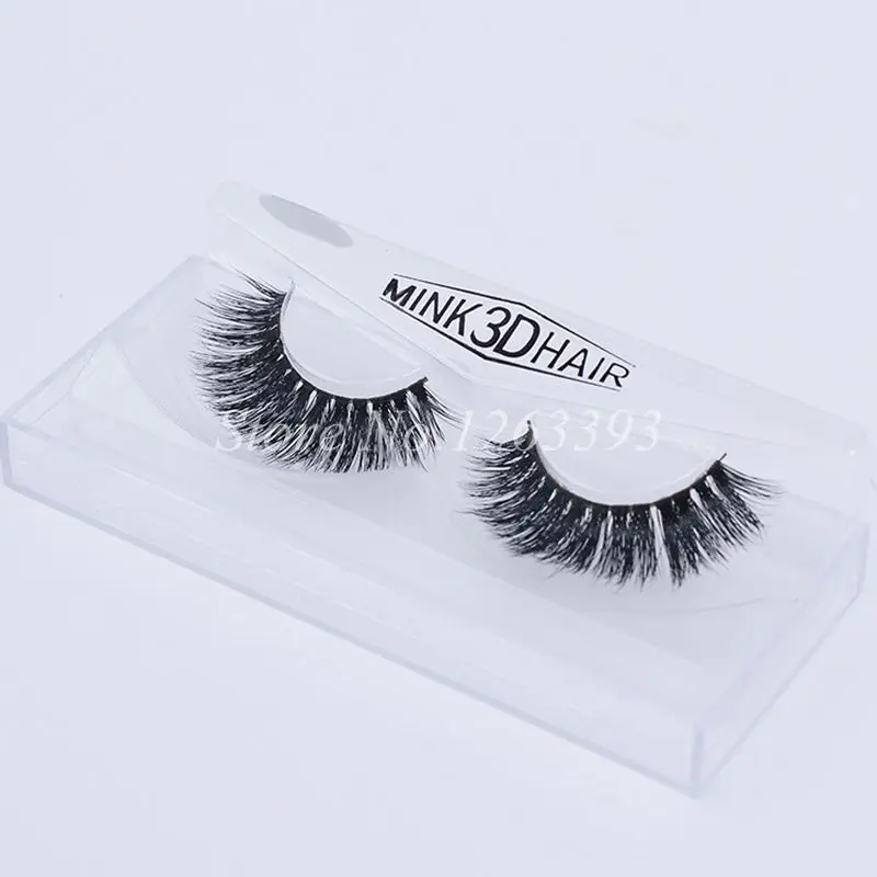 

YOKPN Hot 100% Real Mink False Eyelashes Natural Crisscross Thick Fake Eyelashes Handmade Cotton Thread Stems Makeup Soft Lashes