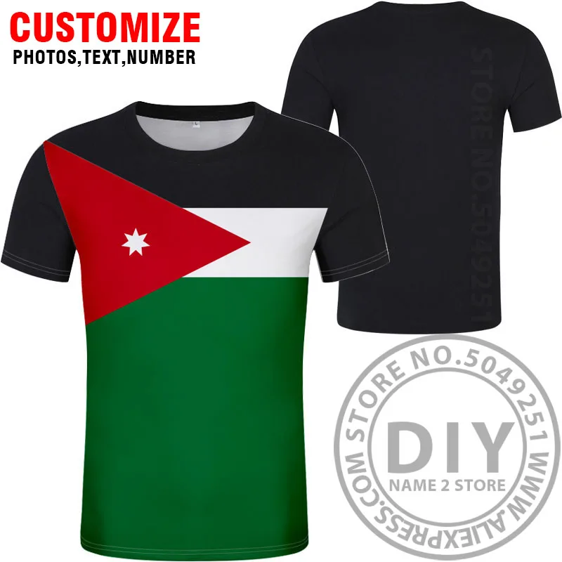 JORDAN футболка diy на заказ имя номер jor футболка Национальный флаг Страна Hashemite Королевство колледж печать фото jo одежда - Цвет: Style 4