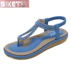 Женские сандалии SIKETU из искусственной кожи на плоской подошве светильник эластичным ремешком