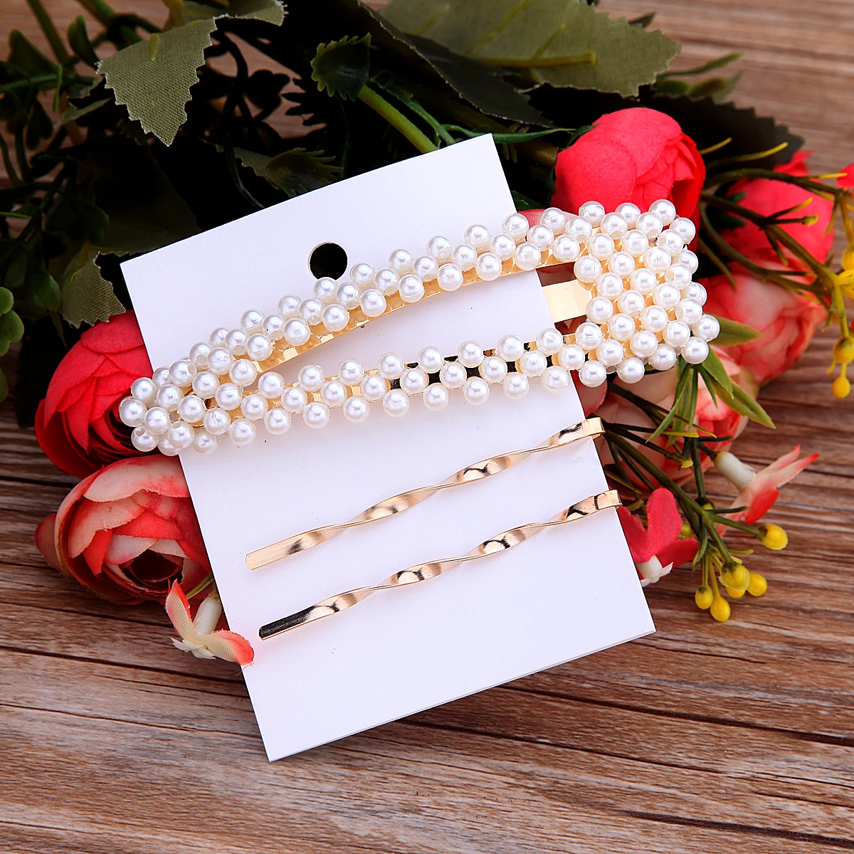 2019 Модные женские милые золотые заколки для волос 3 шт./лот заколка Корейская