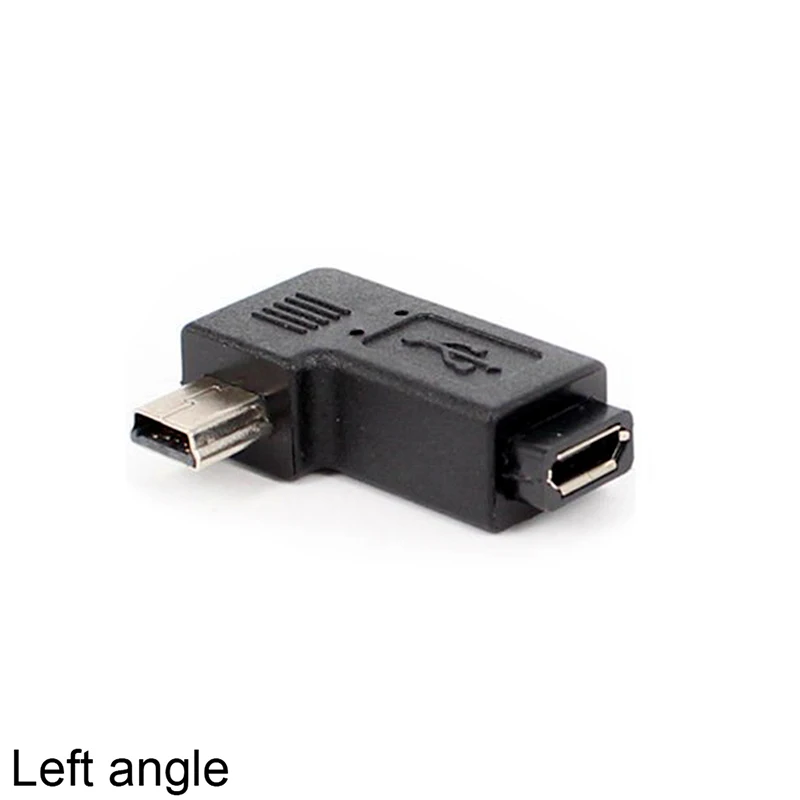 90 градусов правый левый угол Mini USB тип A папа к микро мама адаптер|Соединители| |