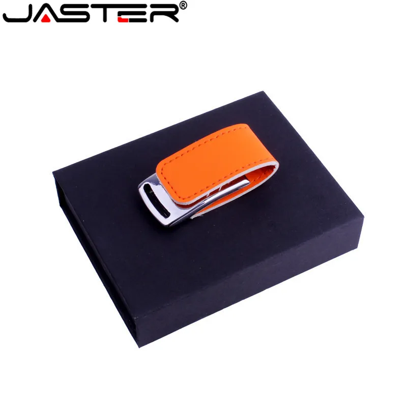 Кожаный USB флеш накопитель JASTER 4 ГБ 8 16 32 64 2 0 с подарочной картонной коробкой
