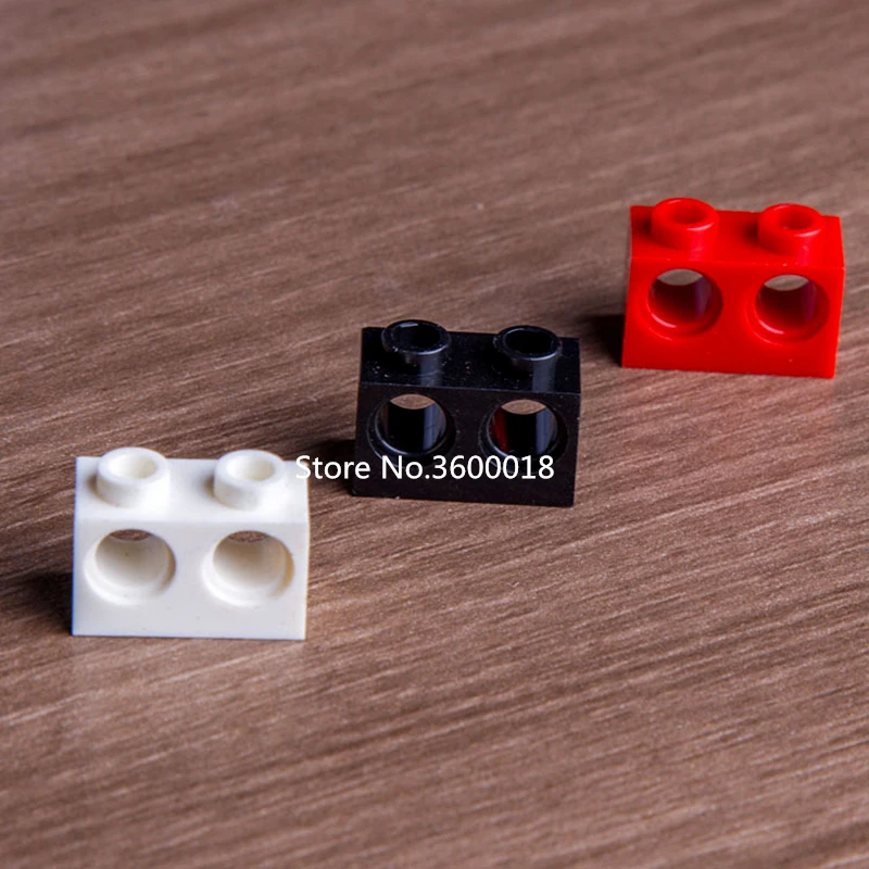 

25-50pcs/lot Decool high-tech Perforaled Brick Compatible 32000 1x2 Shaft Bore 2 Pin Holes MOC Blocks Bricks Toys Parts