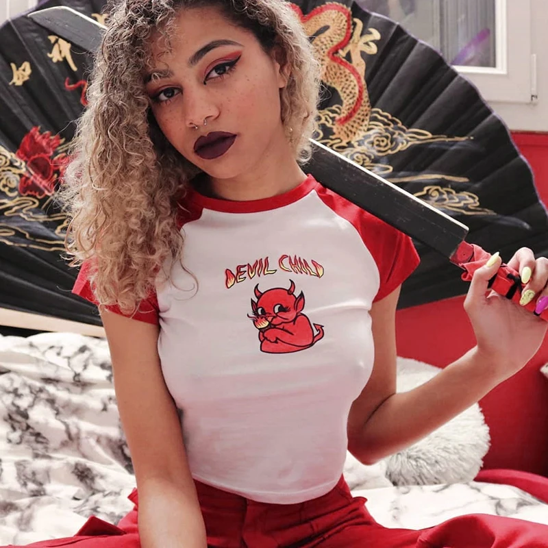 2019 новый летний мультфильм футболки для Для женщин белый принтом Kawaii рубашка