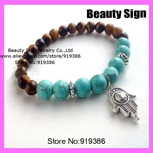 10 шт. стеклянные бусины|elastic bracelet|pendant braceletsilver hand |