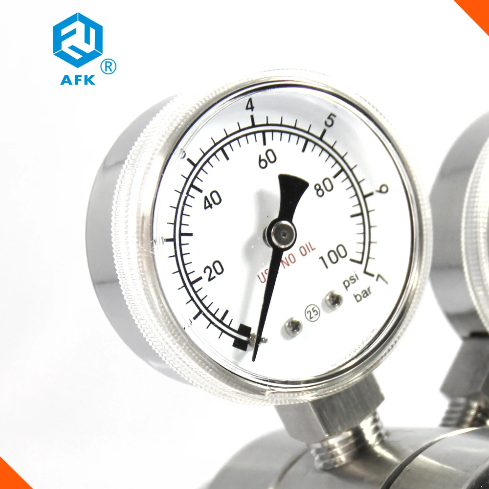 Двойной/двухступенчатый регулятор давления газа азота 1/" NPT