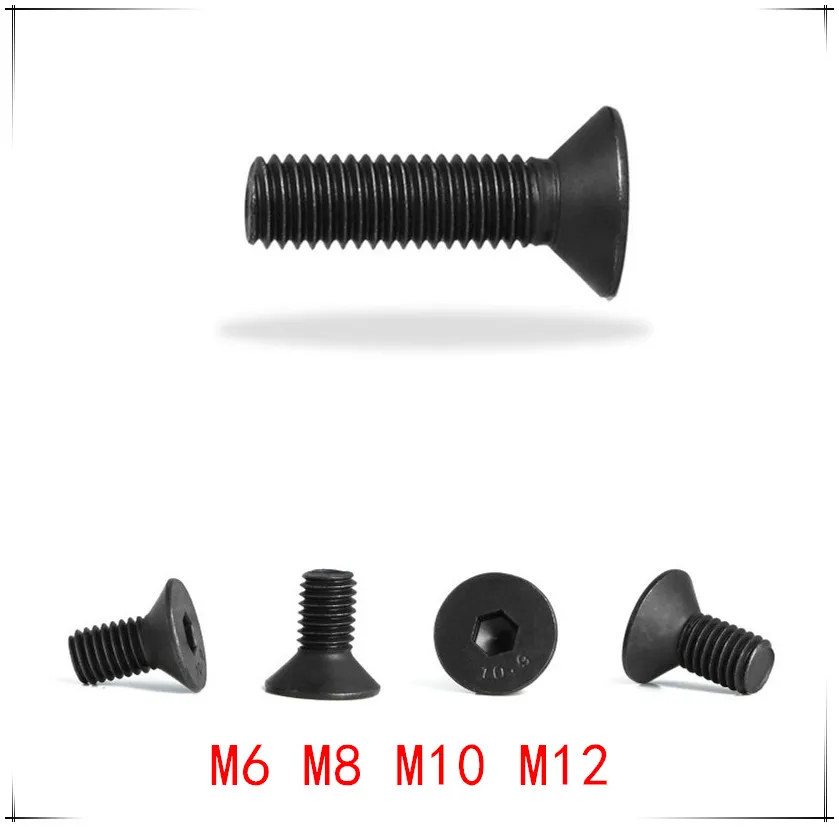 DIN7991 винт с плоской головкой шестигранной M6/M8/M10/M12 * 8/10/12/16/20/30/40/50/60/80/100 мм черный
