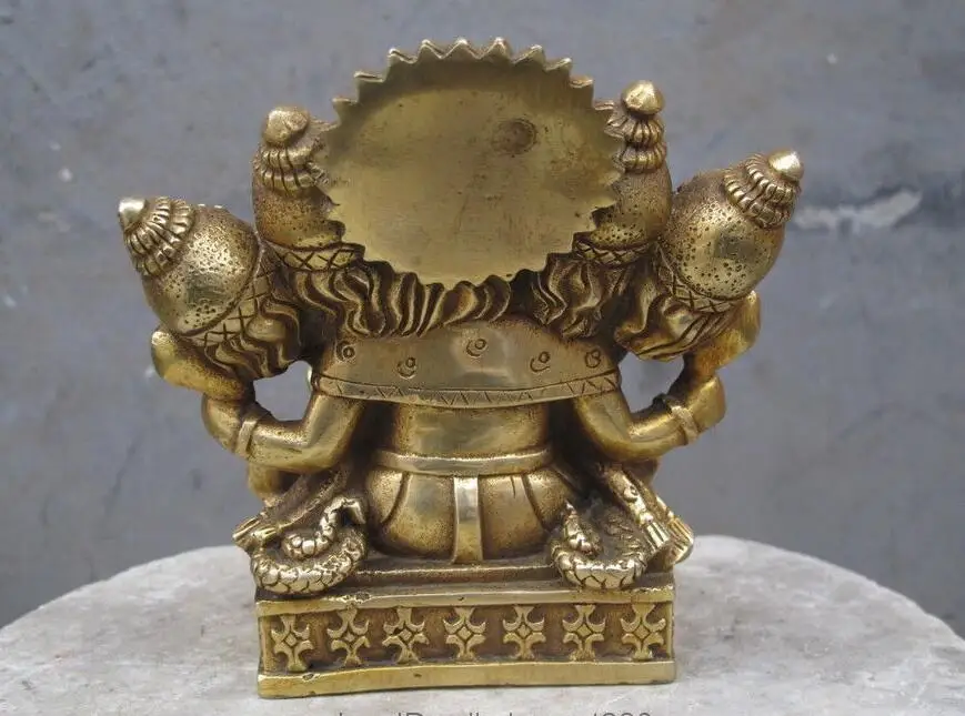 Тибетский буддизм медная медь Ганапати Ганеш Властелин Ганеша Маммона статуя