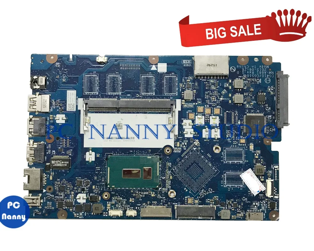 PCNANNY для Lenovo 100-15IBD Материнская плата ноутбука NM-A681 3825U протестирована | Компьютеры
