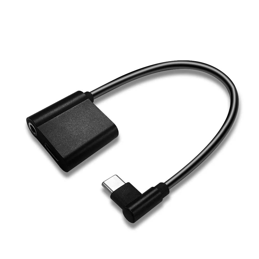Black ACCGUYS 2 в 1 type-C аудио зарядный адаптер type C до 3,5 мм разъем для наушников AUX+ зарядное устройство разъем конвертер для Moto Nubia - Цвет: Black