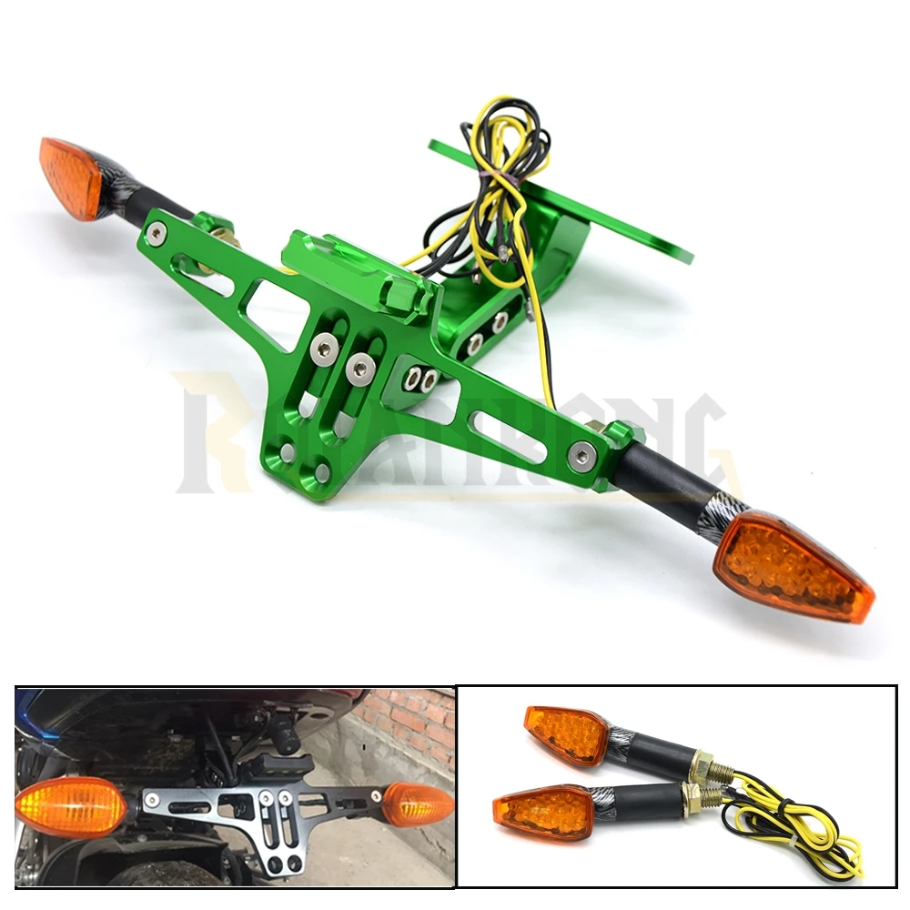 

Motorcycle Adjustable Angle Aluminum License Number Plate Frame Holder Bracket For YAMAHA YZF R1 R3 R6 R15 R25 FZ6 MT-07 MT 07