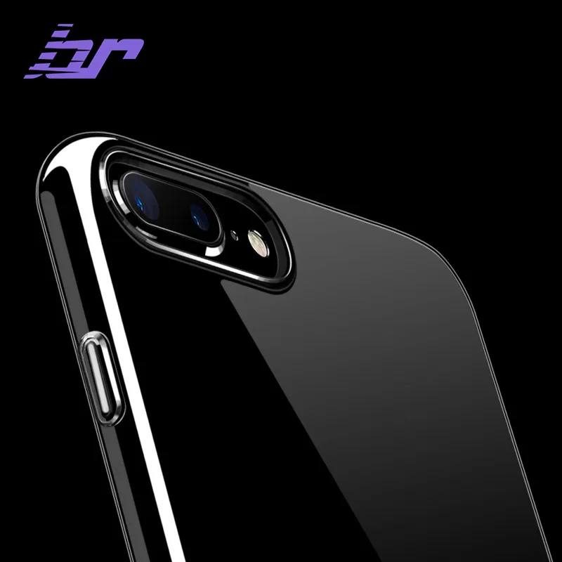 BR чехлы для телефонов Apple iPhone 7 Plus с гальваническим покрытием яркие черные