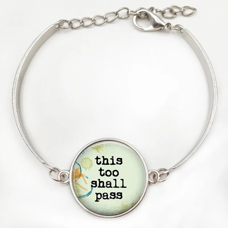 Unique necklace This too shall pass Necklace Inspirational Quote Pendant Jewelry | Украшения и аксессуары