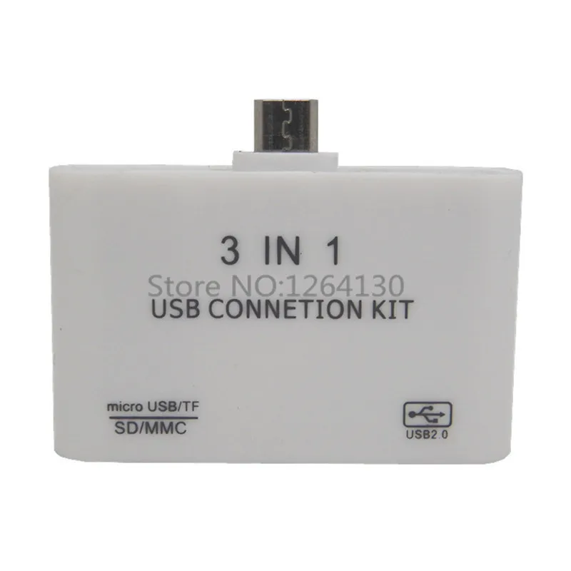 3 в 1 Micro USB OTG кабель micro SD TF U диск картридер хаб для Samsung Galaxy S5 S4 Note3 Бесплатная